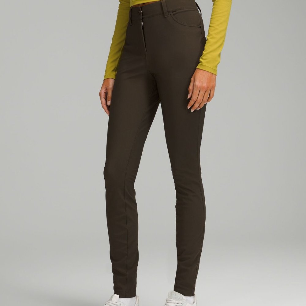 Lululemon City Sleek Slim-Fit High Rise HR Pant Dark Olive Size 30